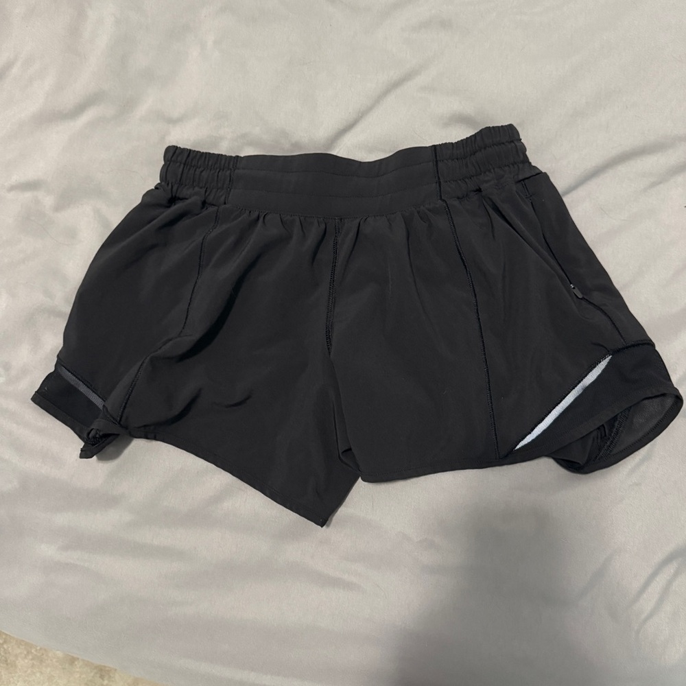 Black Women's Running Shorts Lulu 6 - tall